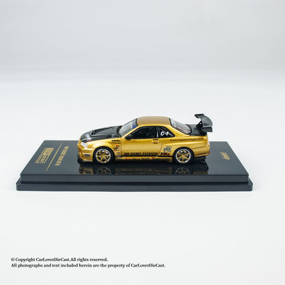 INNO64 1:64 Nissan TOP SECRET R34 GT-R Gold (IN64-R34TS-GOLD)