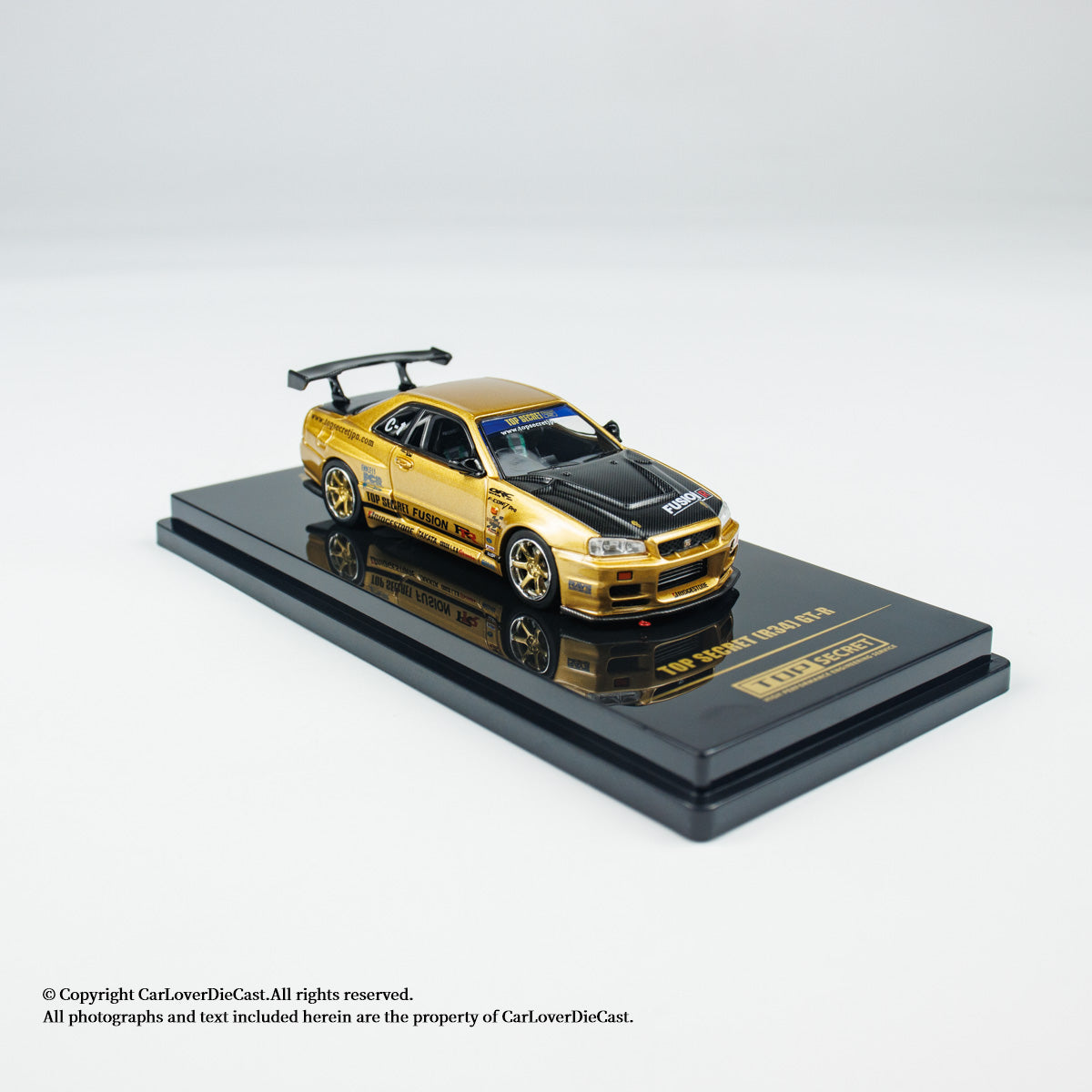 INNO64 1:64 Nissan TOP SECRET R34 GT-R Gold (IN64-R34TS-GOLD)
