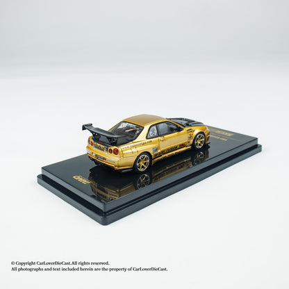 INNO64 1:64 Nissan TOP SECRET R34 GT-R Gold (IN64-R34TS-GOLD)