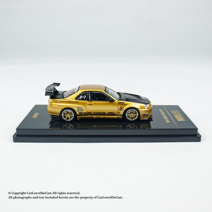 INNO64 1:64 Nissan TOP SECRET R34 GT-R Gold (IN64-R34TS-GOLD)