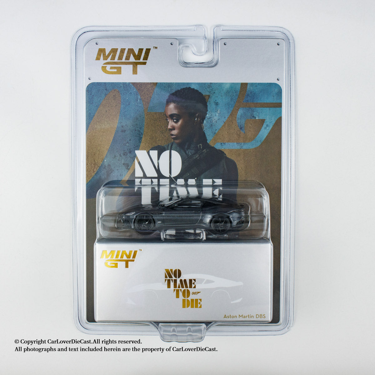 Mini GT 1:64 Aston Martin DBS “No Time To Die” Blister Packaging English Version (MGT00904-007E)