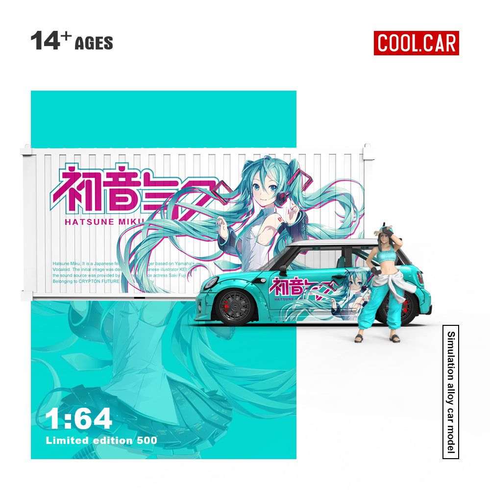 1/64 cool car MINI ミニクーパー ミク　コンテナ　セット Cool Car 1:64 Mini Cooper Hatsune Miku livery (3 Versions