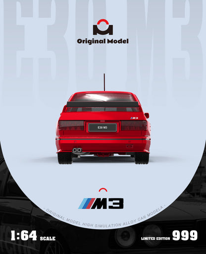 Original Model 1:64 BMW M3 E30 Supreme Edition Openable Front Hood Detailed Engine