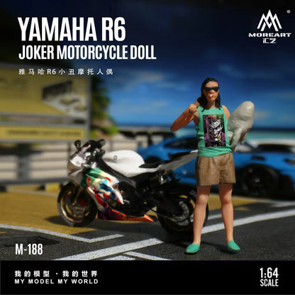 MoreArt 1:64 Yamaha R6 Joker Motorcycle Doll Set (1 Motorcycle + 1 Figure)