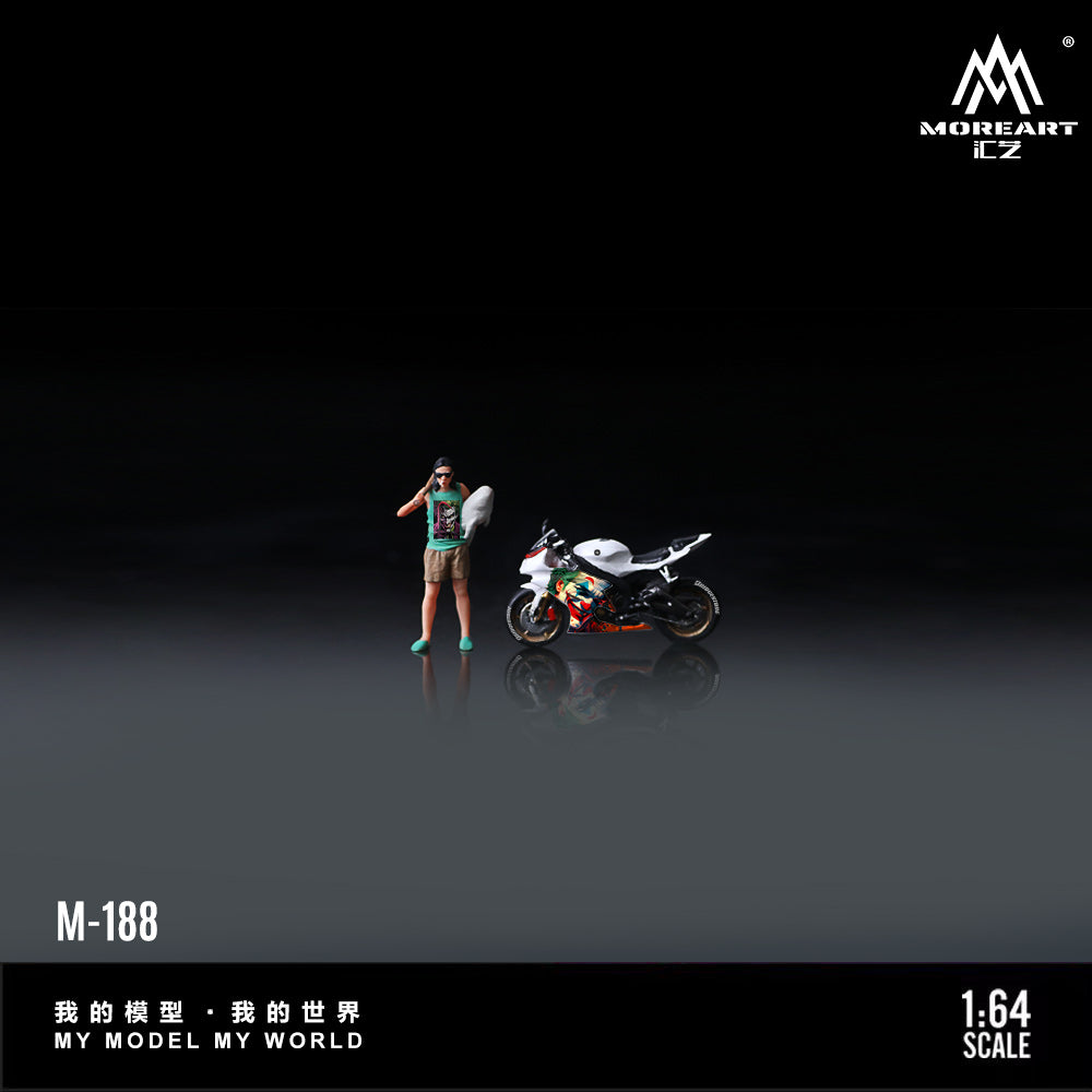 MoreArt 1:64 Yamaha R6 Joker Motorcycle Doll Set (1 Motorcycle + 1 Figure)