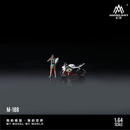 MoreArt 1:64 Yamaha R6 Joker Motorcycle Doll Set (1 Motorcycle + 1 Figure)