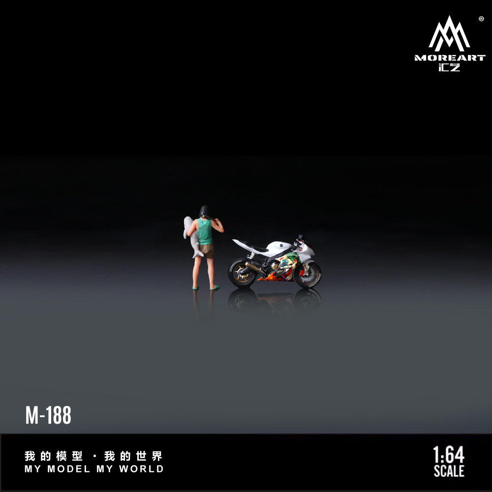 MoreArt 1:64 Yamaha R6 Joker Motorcycle Doll Set (1 Motorcycle + 1 Figure)