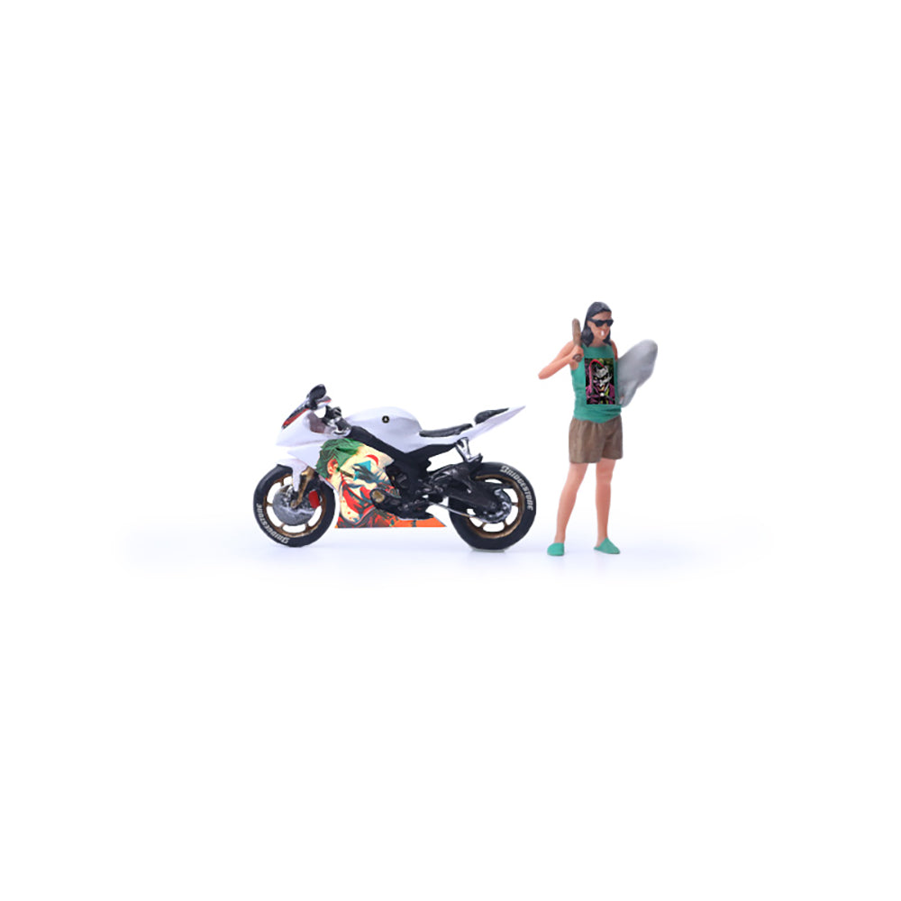 MoreArt 1:64 Yamaha R6 Joker Motorcycle Doll Set (1 Motorcycle + 1 Figure)