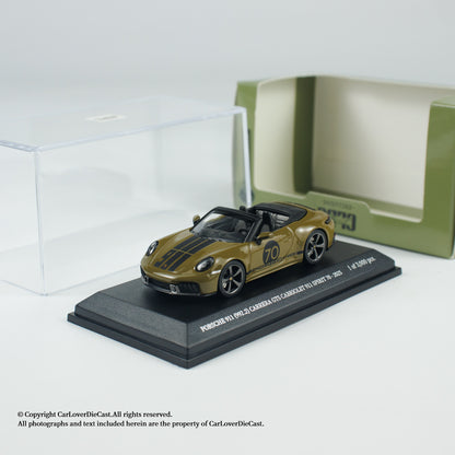 MINICHAMPS 1:64 PORSCHE 911 (992.2) CARRERA GTS CABRIOLET SPIRIT 70 - 2025 - Green - EXCLUSIVE FOR CLDC