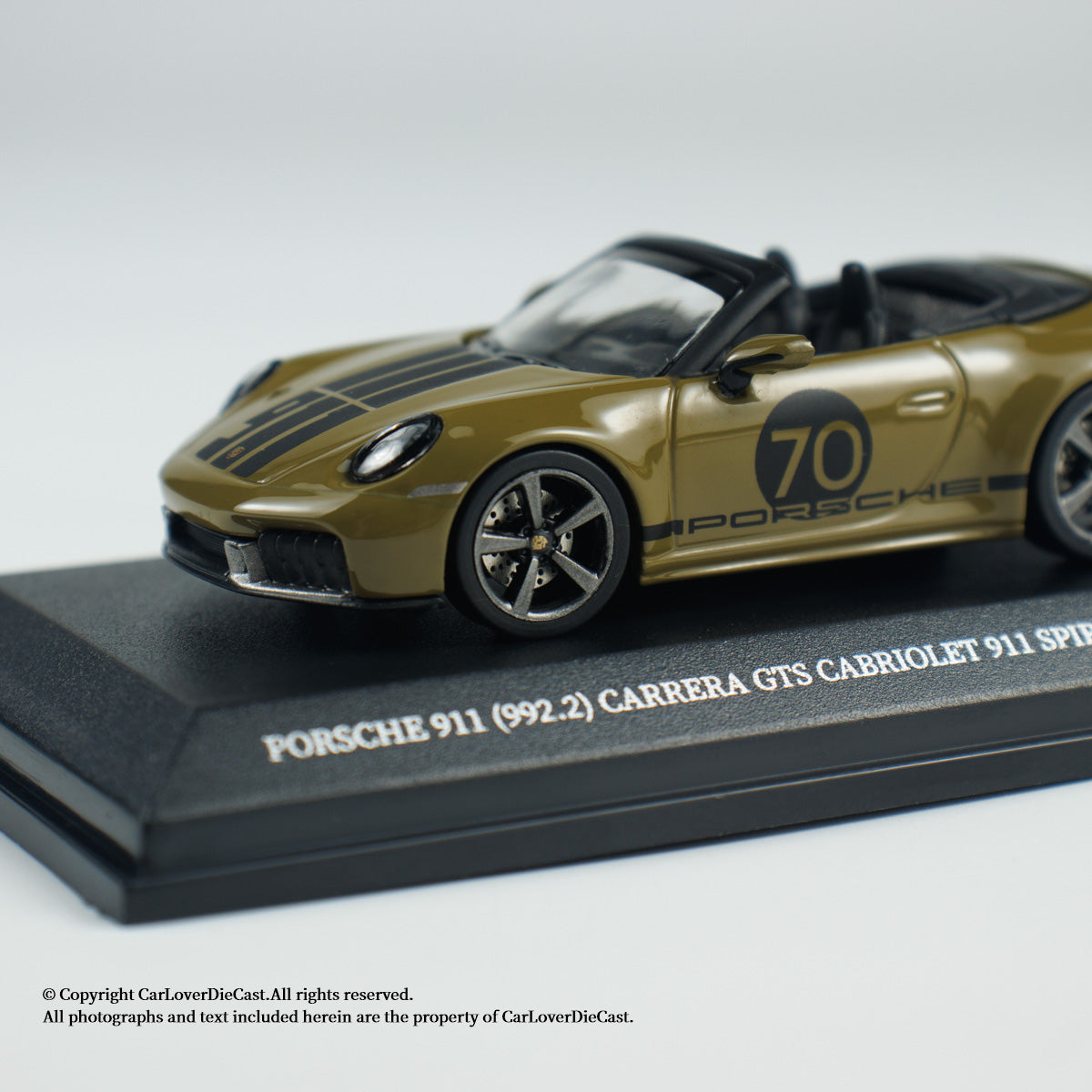 MINICHAMPS 1:64 PORSCHE 911 (992.2) CARRERA GTS CABRIOLET SPIRIT 70 - 2025 - Green - EXCLUSIVE FOR CLDC