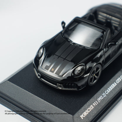 MINICHAMPS 1:64 PORSCHE 911 (992.2) CARRERA GTS CABRIOLET SPIRIT 70 - 2025 - Black - EXCLUSIVE FOR CLDC