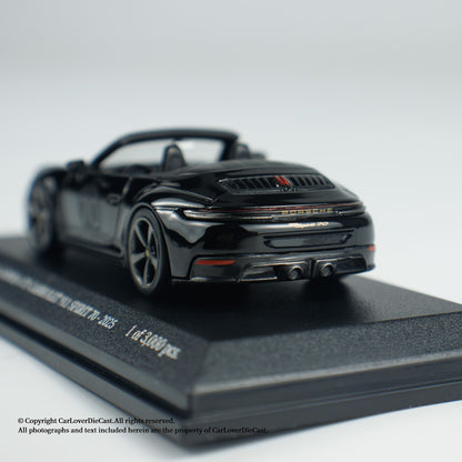 MINICHAMPS 1:64 PORSCHE 911 (992.2) CARRERA GTS CABRIOLET SPIRIT 70 - 2025 - Black - EXCLUSIVE FOR CLDC