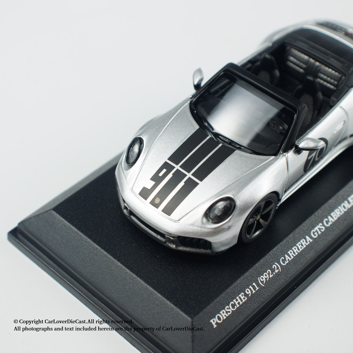 MINICHAMPS 1:64 PORSCHE 911 (992.2) CARRERA GTS CABRIOLET SPIRIT 70 - 2025 - Metallic Silver - EXCLUSIVE FOR CLDC