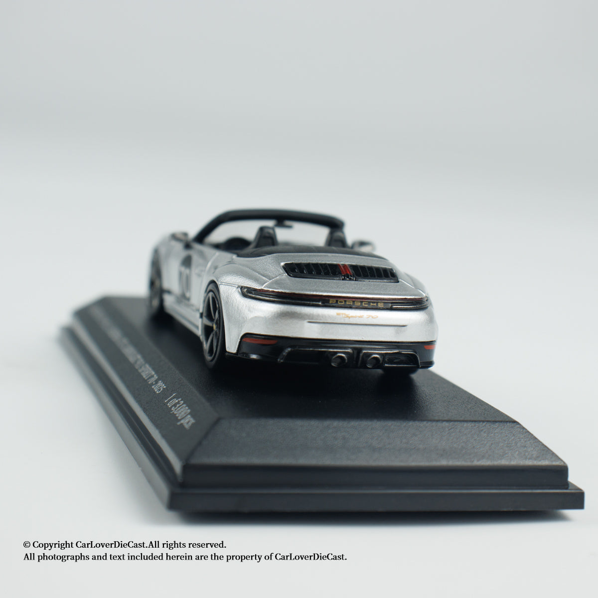 MINICHAMPS 1:64 PORSCHE 911 (992.2) CARRERA GTS CABRIOLET SPIRIT 70 - 2025 - Metallic Silver - EXCLUSIVE FOR CLDC