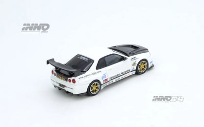 INNO64 1:64 TOP SECRET Skyline R34 BNR34 GT-R White (IN64-R34TS-WHI)
