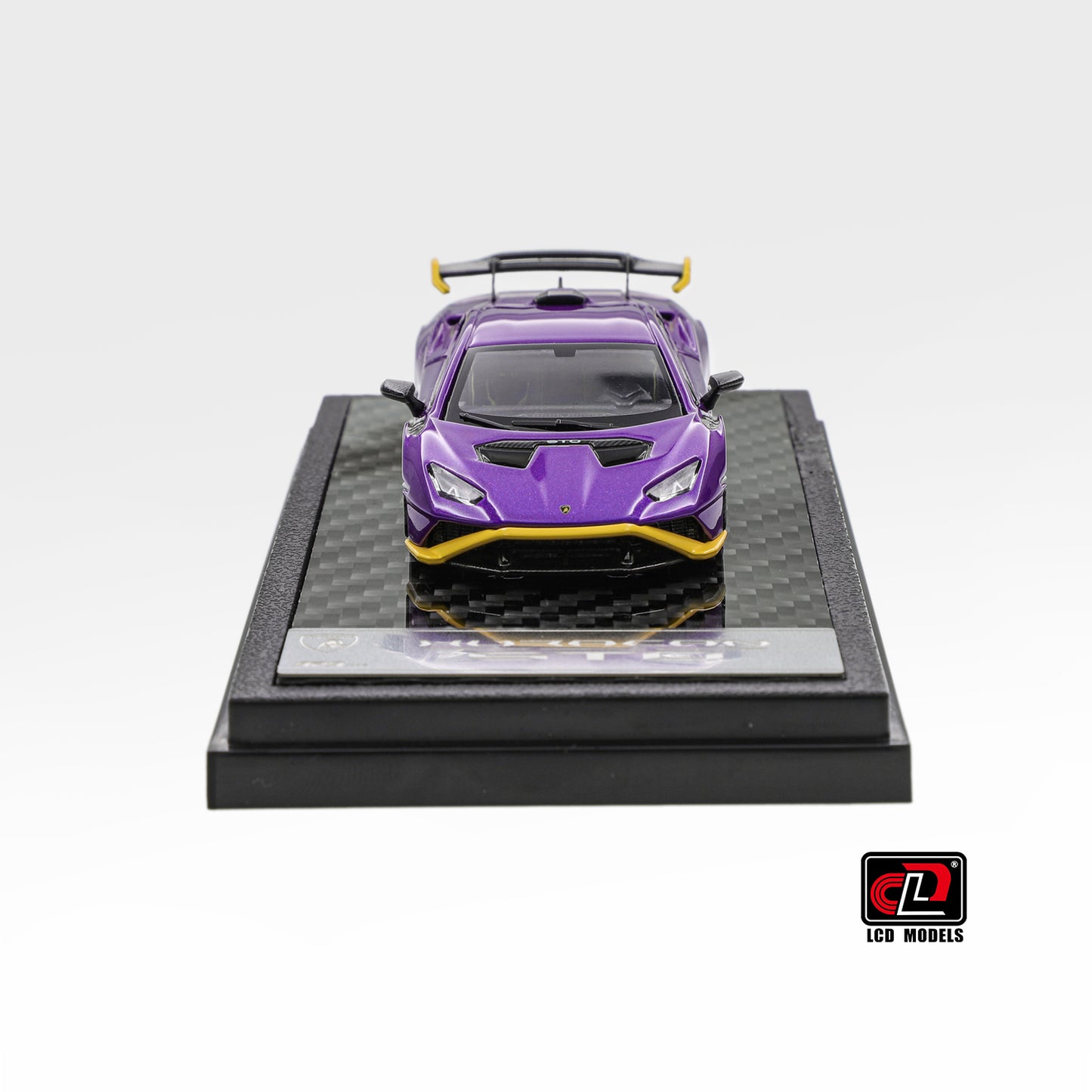 LCD Model 1:64 Lamborghini Huracan STO Purple Openable Engine Hood with Detailed Engine Lamborghini Official Licensed