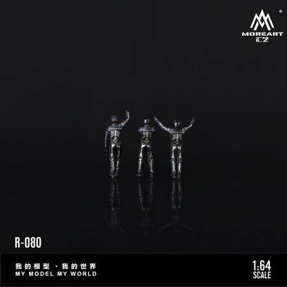 MoreArt 1:64 Bone Dragon Racing Car Skeleton Rexy Doll Set (3 Figures Set)