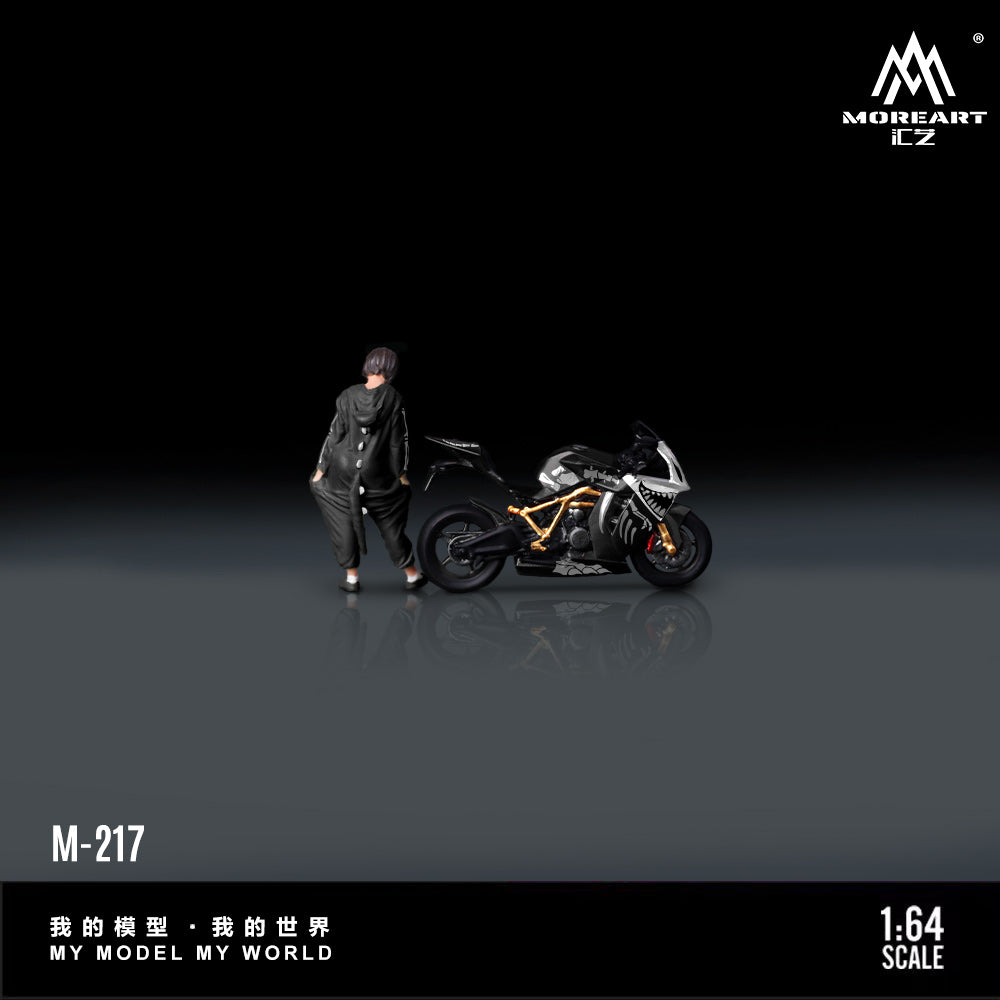 MoreArt 1:64 KTM1190 Skeleton Rexy Bone Tyrannosaurus Motorcycle Doll Set (1 Motorcycle + 1 Figure)