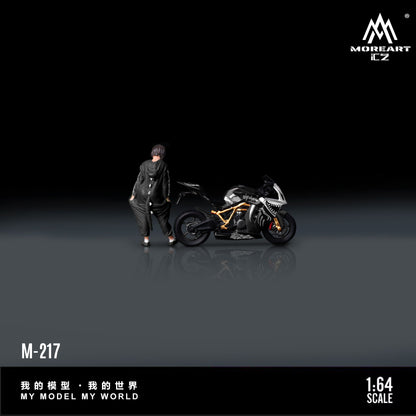 MoreArt 1:64 KTM1190 Skeleton Rexy Bone Tyrannosaurus Motorcycle Doll Set (1 Motorcycle + 1 Figure)