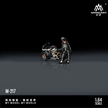 MoreArt 1:64 KTM1190 Skeleton Rexy Bone Tyrannosaurus Motorcycle Doll Set (1 Motorcycle + 1 Figure)