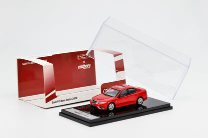 GCD X Enchery 1:64 Saab 9-3 Aero Sedan Red LHD (GE-005-25)