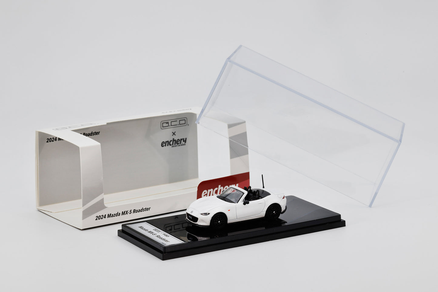 GCD X Enchery 1:64 Mazda MX-5 RF Roadster White LHD (GE-006-35)