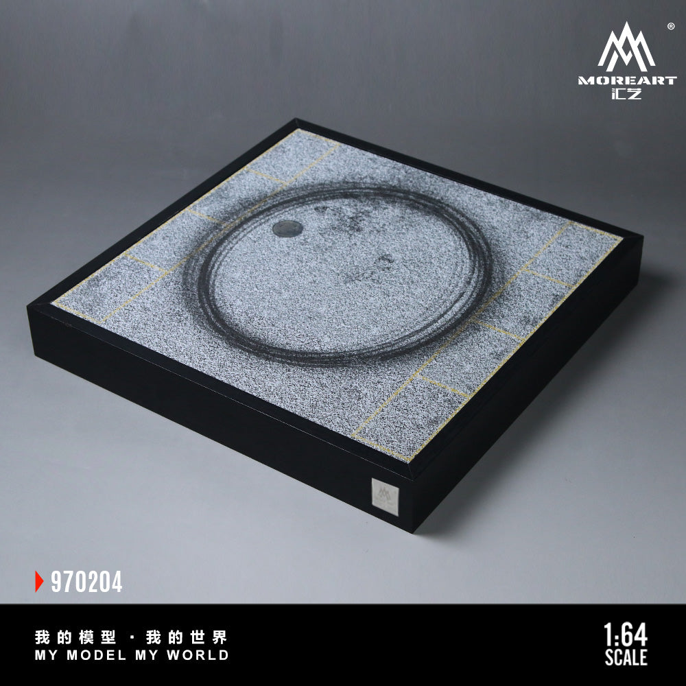 MoreArt 1:64 Car Drift Turnable Scene 01 Version (Model cars can drift on the diorama, Please see the drifting effect in the attached video)