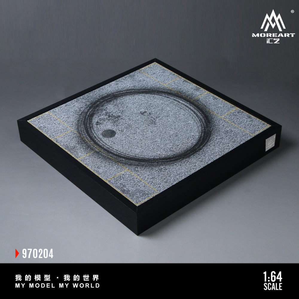 MoreArt 1:64 Car Drift Turnable Scene 01 Version (Model cars can drift on the diorama, Please see the drifting effect in the attached video)