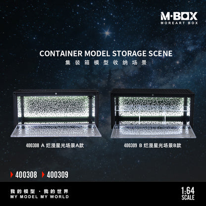 MoreArt M BOX 1/64 Starry Night Container Model Storage Scene Diorama with LED Light - Set B