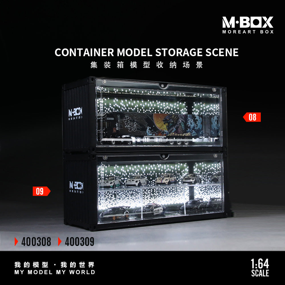 MoreArt M BOX 1/64 Starry Night Container Model Storage Scene Diorama with LED Light - Set B