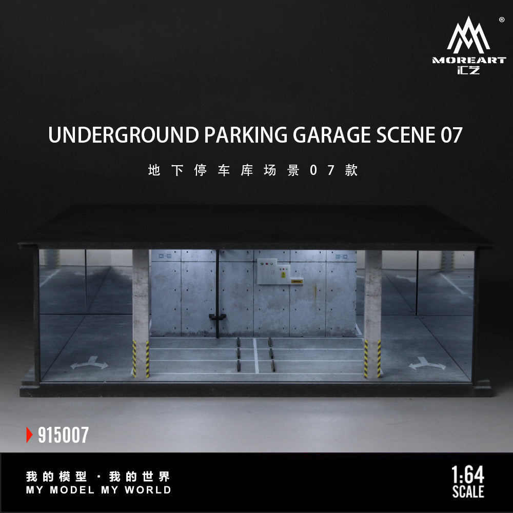 MoreArt 1:64 Underground Parking Garage Scene 07 Model LED Light Diorama