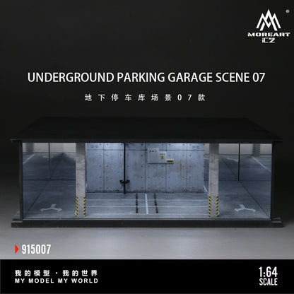 MoreArt 1:64 Underground Parking Garage Scene 07 Model LED Light Diorama
