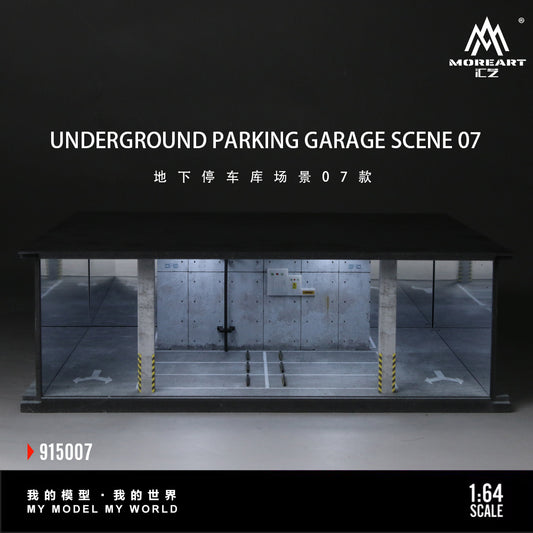MoreArt 1:64 Underground Parking Garage Scene 07 Model LED Light Diorama