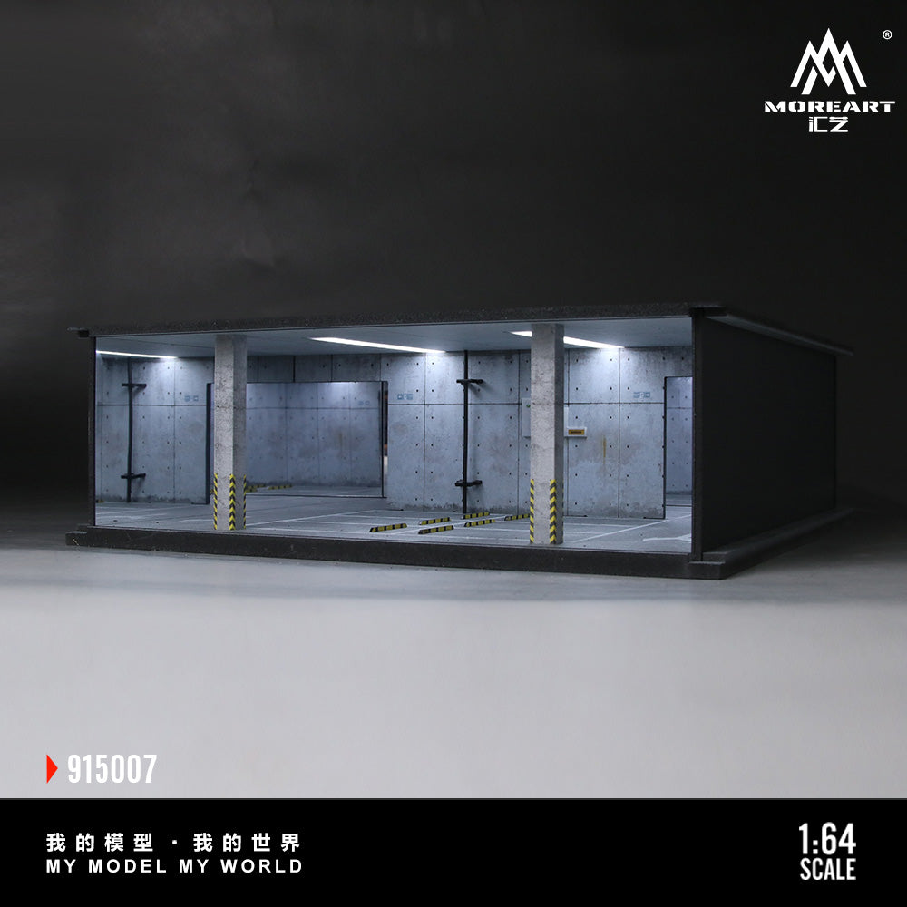 MoreArt 1:64 Underground Parking Garage Scene 07 Model LED Light Diorama