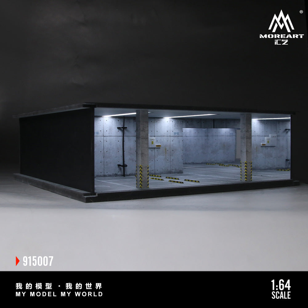MoreArt 1:64 Underground Parking Garage Scene 07 Model LED Light Diorama