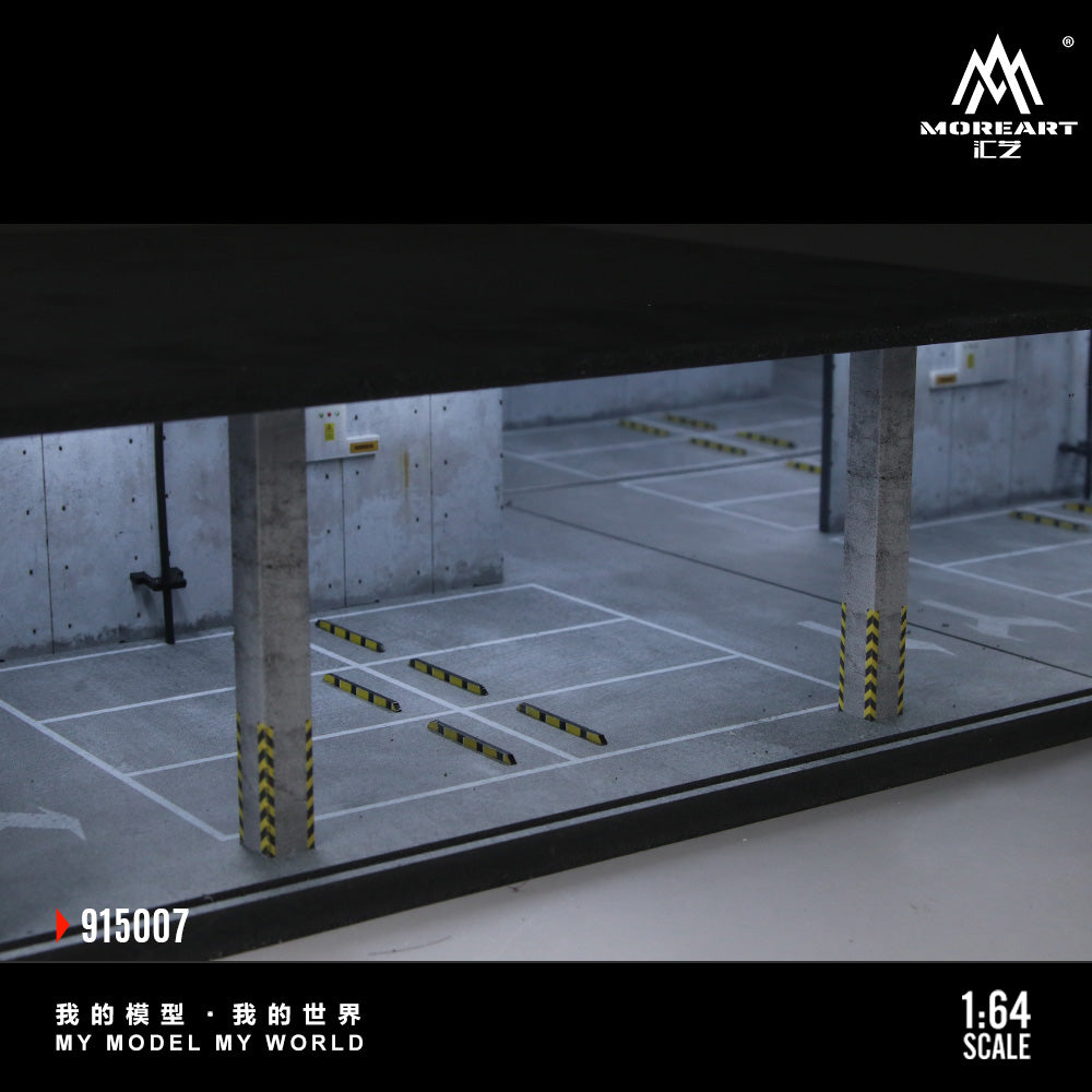 MoreArt 1:64 Underground Parking Garage Scene 07 Model LED Light Diorama