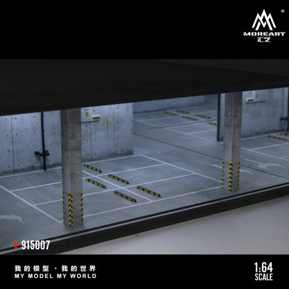 MoreArt 1:64 Underground Parking Garage Scene 07 Model LED Light Diorama