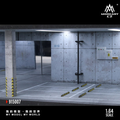 MoreArt 1:64 Underground Parking Garage Scene 07 Model LED Light Diorama