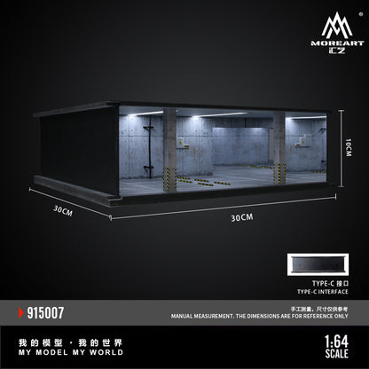 MoreArt 1:64 Underground Parking Garage Scene 07 Model LED Light Diorama