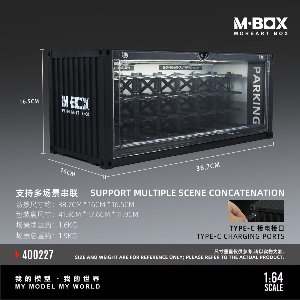 MoreArt M BOX 1/64 Container Underground Parking Garage Scene Diorama with LED Light - Version C