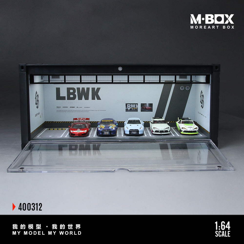 MoreArt M BOX 1/64 Container Model Storage Scene Diorama with LED Light- Liberty Walk LBWK Edition