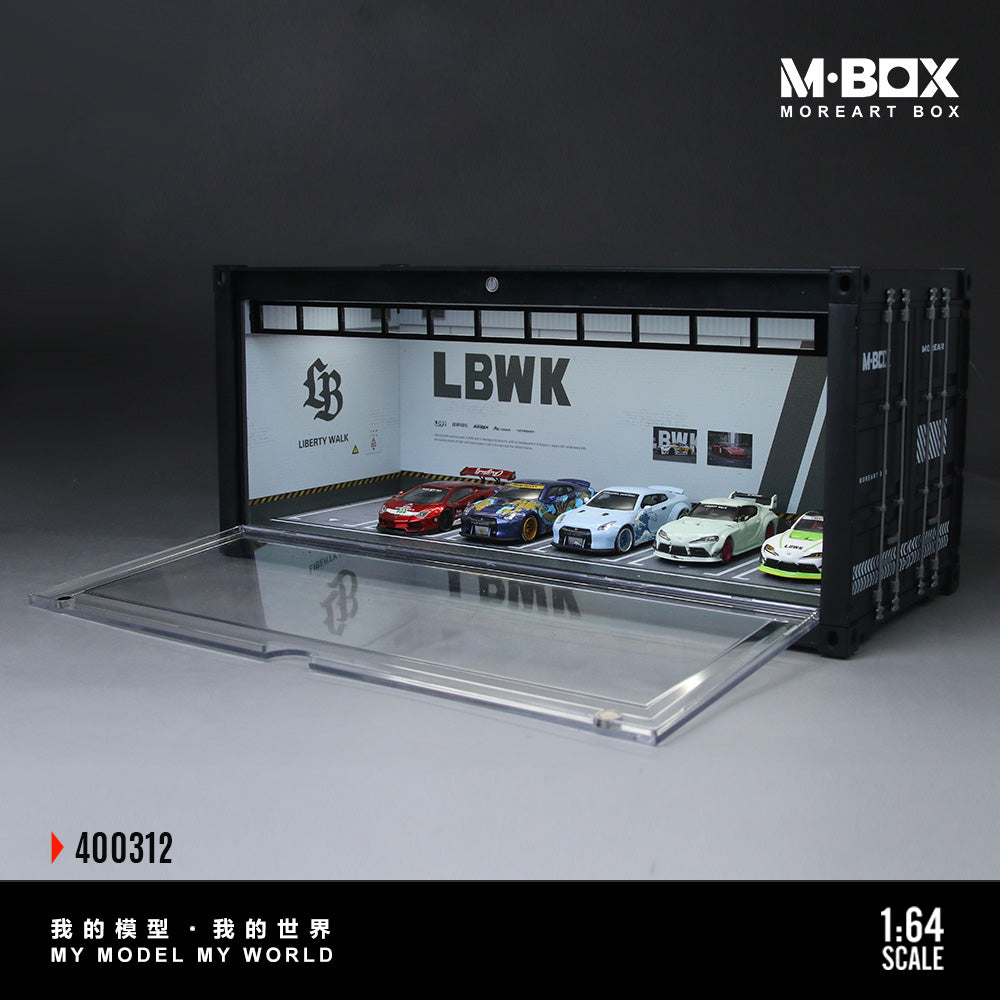 MoreArt M BOX 1/64 Container Model Storage Scene Diorama with LED Light- Liberty Walk LBWK Edition