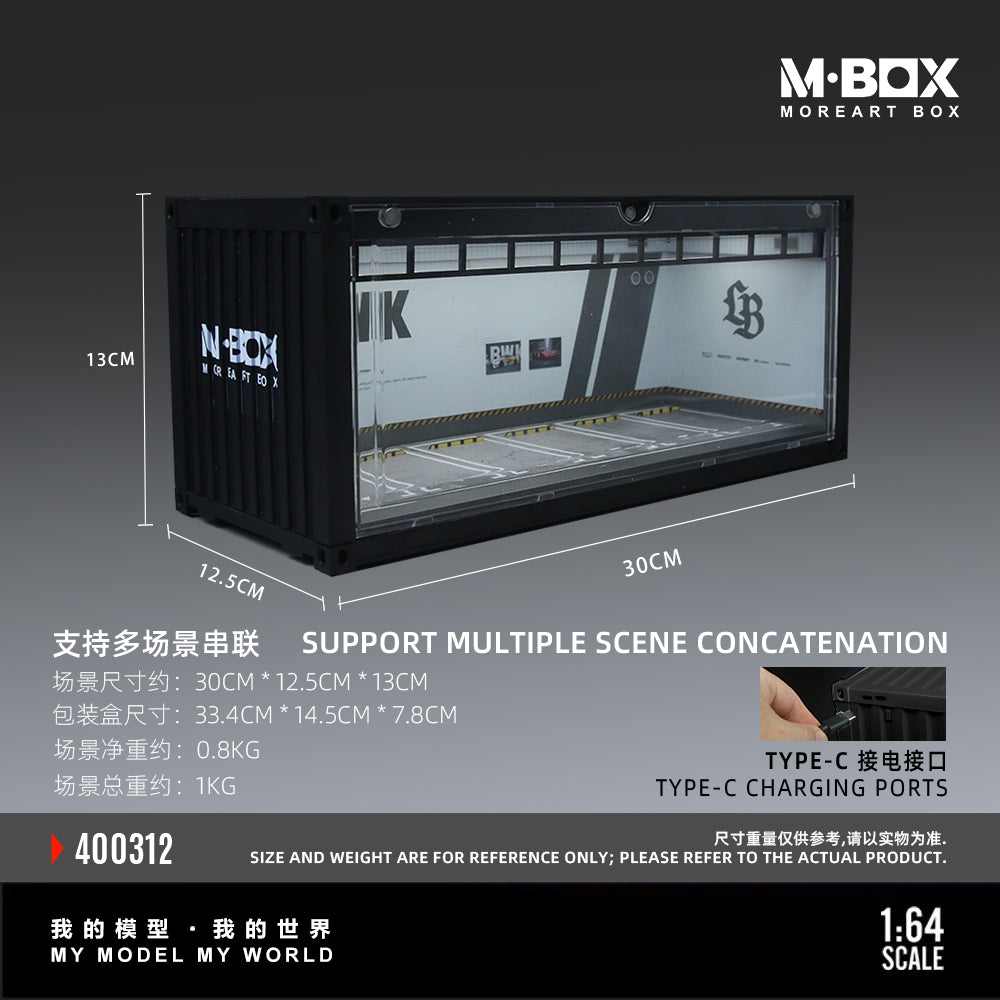 MoreArt M BOX 1/64 Container Model Storage Scene Diorama with LED Light- Liberty Walk LBWK Edition