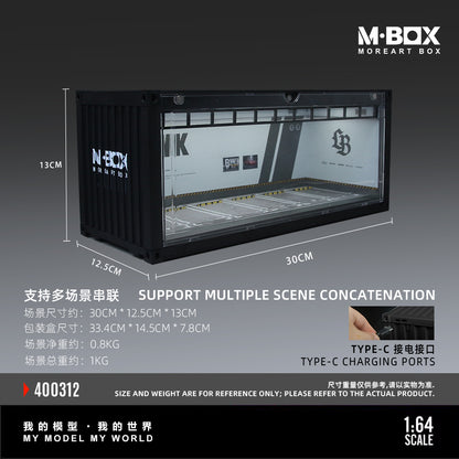 MoreArt M BOX 1/64 Container Model Storage Scene Diorama with LED Light- Liberty Walk LBWK Edition