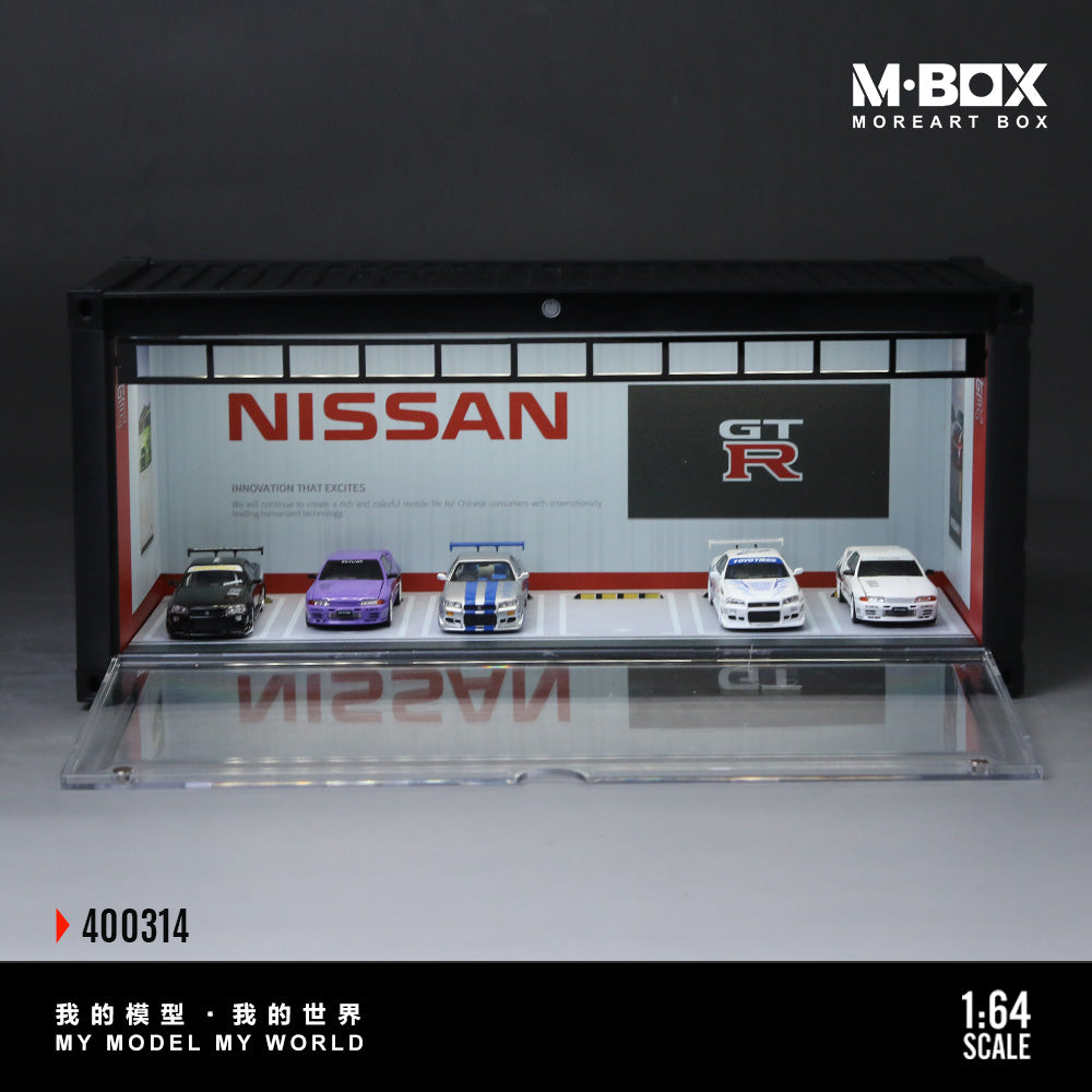 MoreArt M BOX 1/64 Container Model Storage Scene Diorama with LED Light GT-R Edition