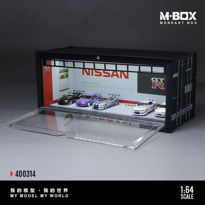 MoreArt M BOX 1/64 Container Model Storage Scene Diorama with LED Light GT-R Edition