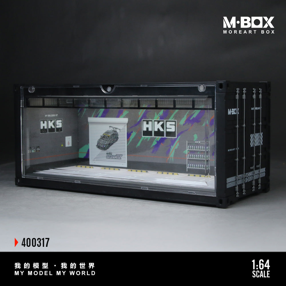 MoreArt M BOX 1/64 Container Model Storage Scene Diorama with LED Light- HKS Edition