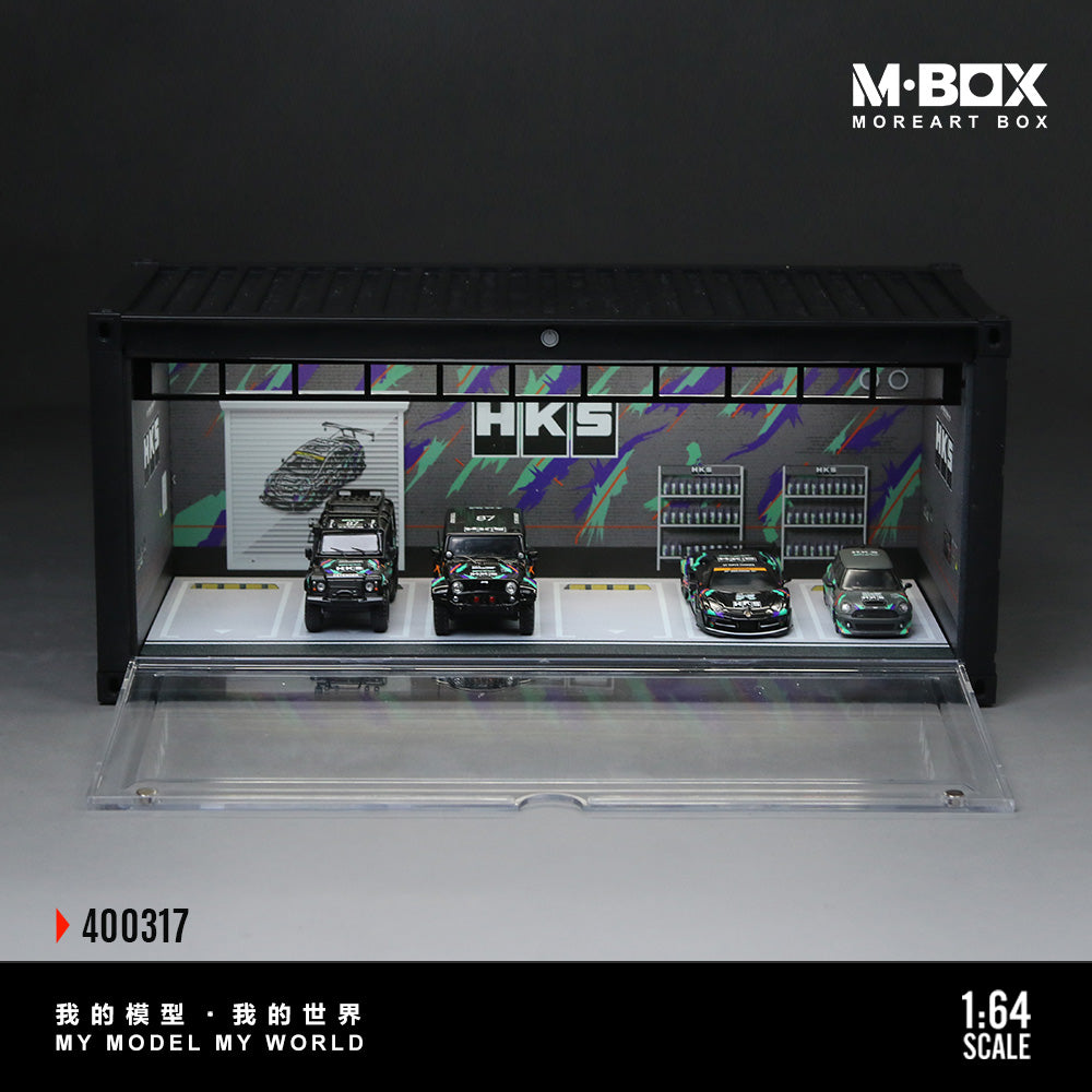 MoreArt M BOX 1/64 Container Model Storage Scene Diorama with LED Light- HKS Edition