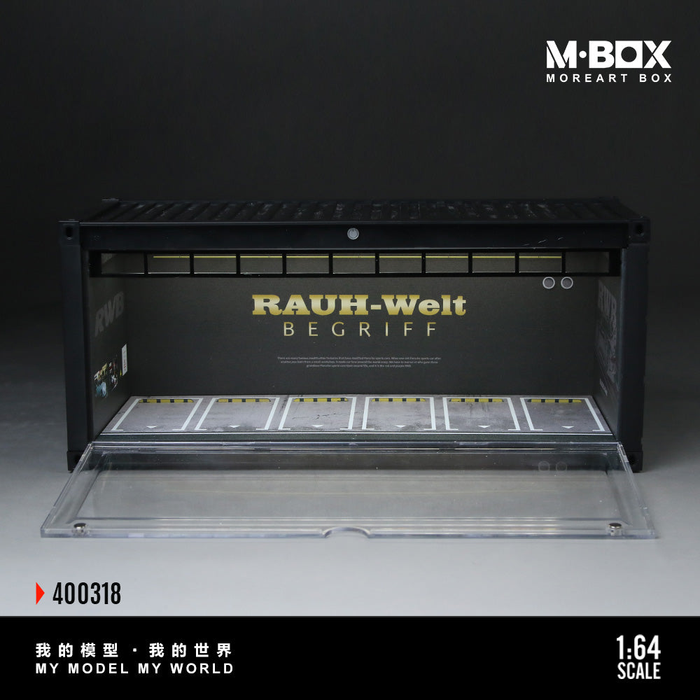 MoreArt M BOX 1/64 Container Model Storage Scene Diorama with LED Light- RWB Edition
