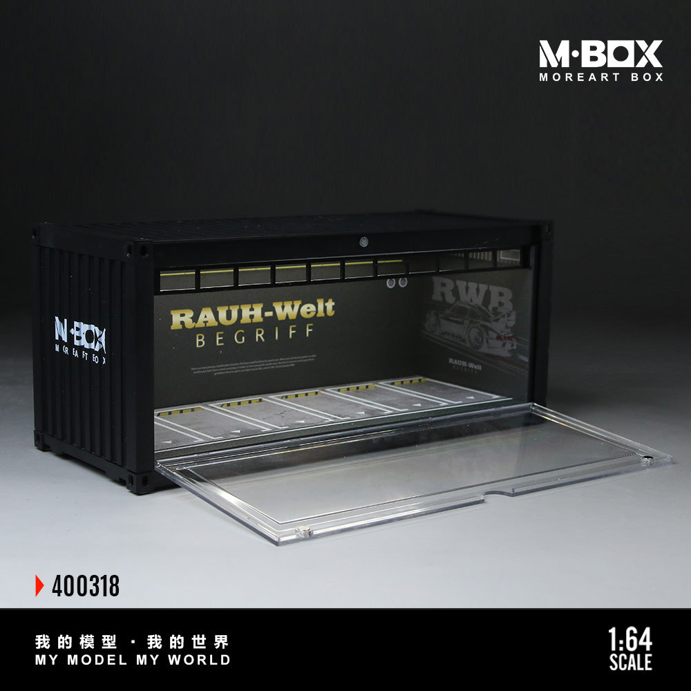 MoreArt M BOX 1/64 Container Model Storage Scene Diorama with LED Light- RWB Edition
